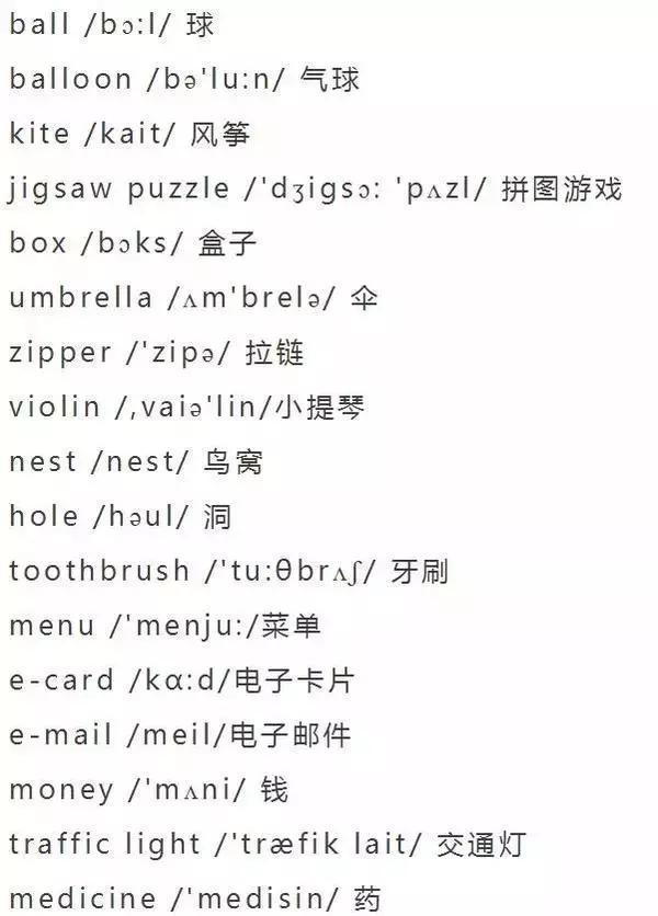 大学英语单词分类大全(附音标),便于大学生兄弟随时随地温习插图(16)