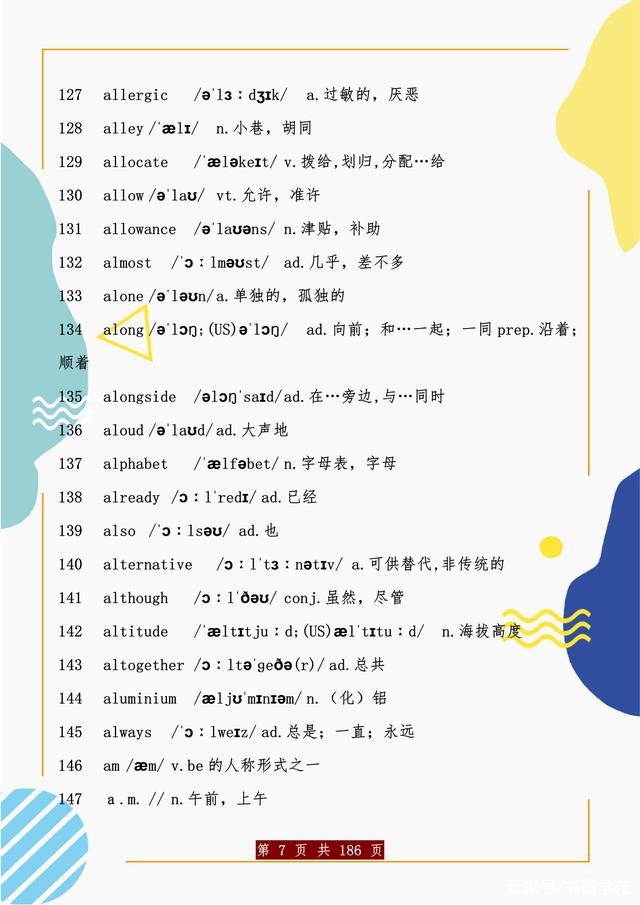 小、初、高英语单词汇总必背3500词(带音标),主张给孩子打印插图(8)