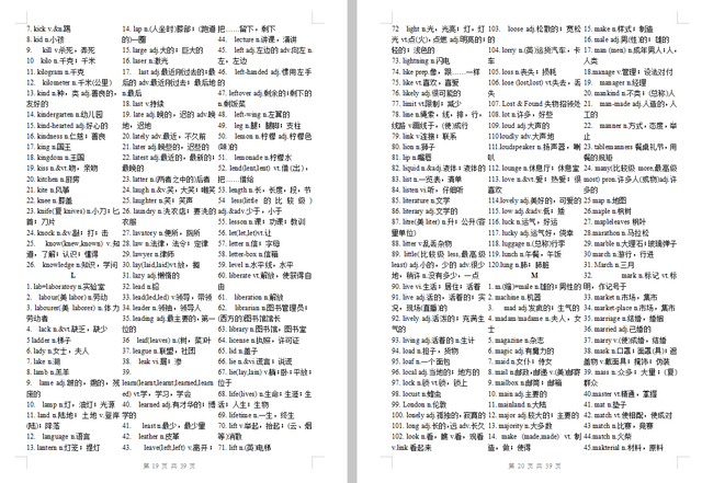 大学英语新课标3500个词汇,高一高二高三都需要!最全收拾!插图(10)